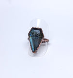 Labradorite Coffin Ring Size 7 1/2