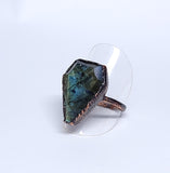 Labradorite Coffin Ring Size 8 1/2