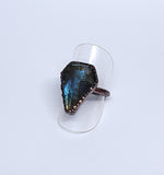 Labradorite Coffin Ring Size 7