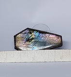 Flashy Labradorite Coffin Ring Size 9