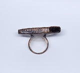Flashy Labradorite Coffin Ring Size 9
