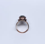 Serpentine Coffin Art Deco Ring Size 6