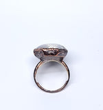 Crazy Lace Agate Coffin Ring Size 8