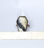 Dendritic Agate Coffin Ring Size 8