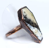 Dendritic Agate Coffin Ring Size 8