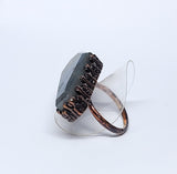 Labradorite Coffin Ring Size 8