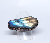 Labradorite Coffin Ring Size 8