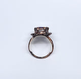 Amethyst Coffin Filigree Ring Size 7