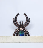 Spider Ring with Aurora Opal Doublet Size 8