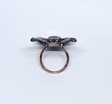 Spider Ring with Aurora Opal Doublet Size 8