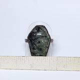 Prehnite with Epidote Coffin Ring Size 12 1/2