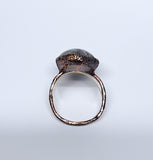 Prehnite with Epidote Coffin Ring Size 12 1/2