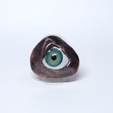 Copper Green Eye Ring Size 10-3/4