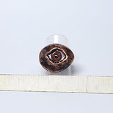 Copper Small Brown Eye Ring Size 7