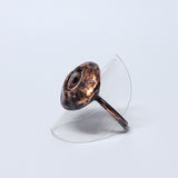 Copper Small Brown Eye Ring Size 7