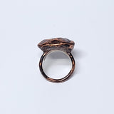 Copper Small Brown Eye Ring Size 7