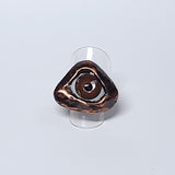 Copper Brown Eyed Ring Size 6