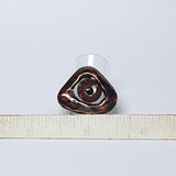 Copper Brown Eyed Ring Size 6