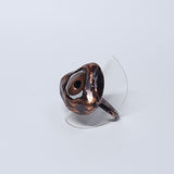 Copper Brown Eyed Ring Size 6