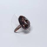 Copper Brown Eyed Ring Size 6