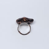 Copper Brown Eyed Ring Size 6
