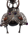 Copper Beetle Wall Hanging with Amethyst and Sunstones