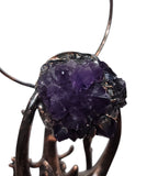 Copper Beetle Wall Hanging with Amethyst and Sunstones
