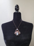 Copper Beetle with Moonstone Pendant
