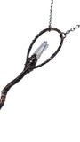 Copper Tree Limb Broom Pendant with Kyanite and Vera Cruz Amethyst Point