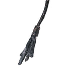 Copper Tree Limb Broom Pendant with Kyanite Fan, Crescent Moon and Quartz Point