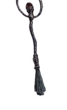 Copper Tree Limb Broom Pendant with Black Kyanite Fan and Garnet