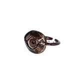 Copper Small Brown Eye Ring Size 9