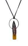 Orthoceras Fossil Copper Top Aromatherapy Glass Bottle Pendant