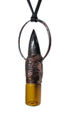 Orthoceras Fossil Copper Top Aromatherapy Glass Bottle Pendant
