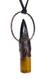 Orthoceras Fossil Copper Top Aromatherapy Glass Bottle Pendant