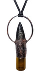 Orthoceras Fossil Copper Top Aromatherapy Glass Bottle Pendant