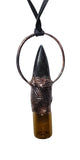 Orthoceras Fossil Copper Top Aromatherapy Glass Bottle Pendant
