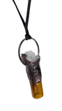 Moroccan Crystal Copper Top Glass Aromatherapy Glass Bottle Pendant