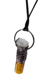 Moroccan Crystal Copper Top Glass Aromatherapy Glass Bottle Pendant