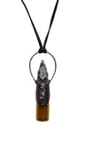 Tabasco Geode Copper Top Aromatherapy Glass Bottle Pendant
