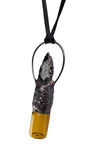 Tabasco Geode Copper Top Aromatherapy Glass Bottle Pendant