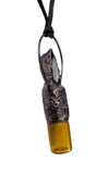Tabasco Geode Copper Top Aromatherapy Glass Bottle Pendant
