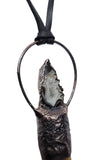 Tabasco Geode Copper Top Aromatherapy Glass Bottle Pendant