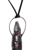 Tabasco Geode Copper Top Aromatherapy Glass Bottle Pendant