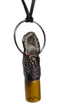 Tabasco Geode Copper Top Glass Aromatherapy Bottle Pendant