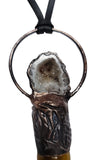 Tabasco Geode Copper Top Glass Aromatherapy Bottle Pendant