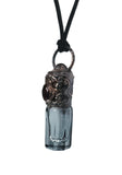 Garnet Copper Top Glass Aromatherapy Bottle Pendant