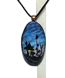 First Light Hand Painted Wood Pendant