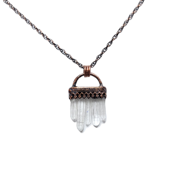Tiny Elegance Quartz Crystal Point Pendant
