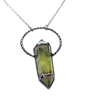 Tiffany Style Polished Smoky Quartz Pendant